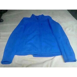 Women's Xersion Blue Zip Up Jacket Size L With 5 Pockets RN# 74299